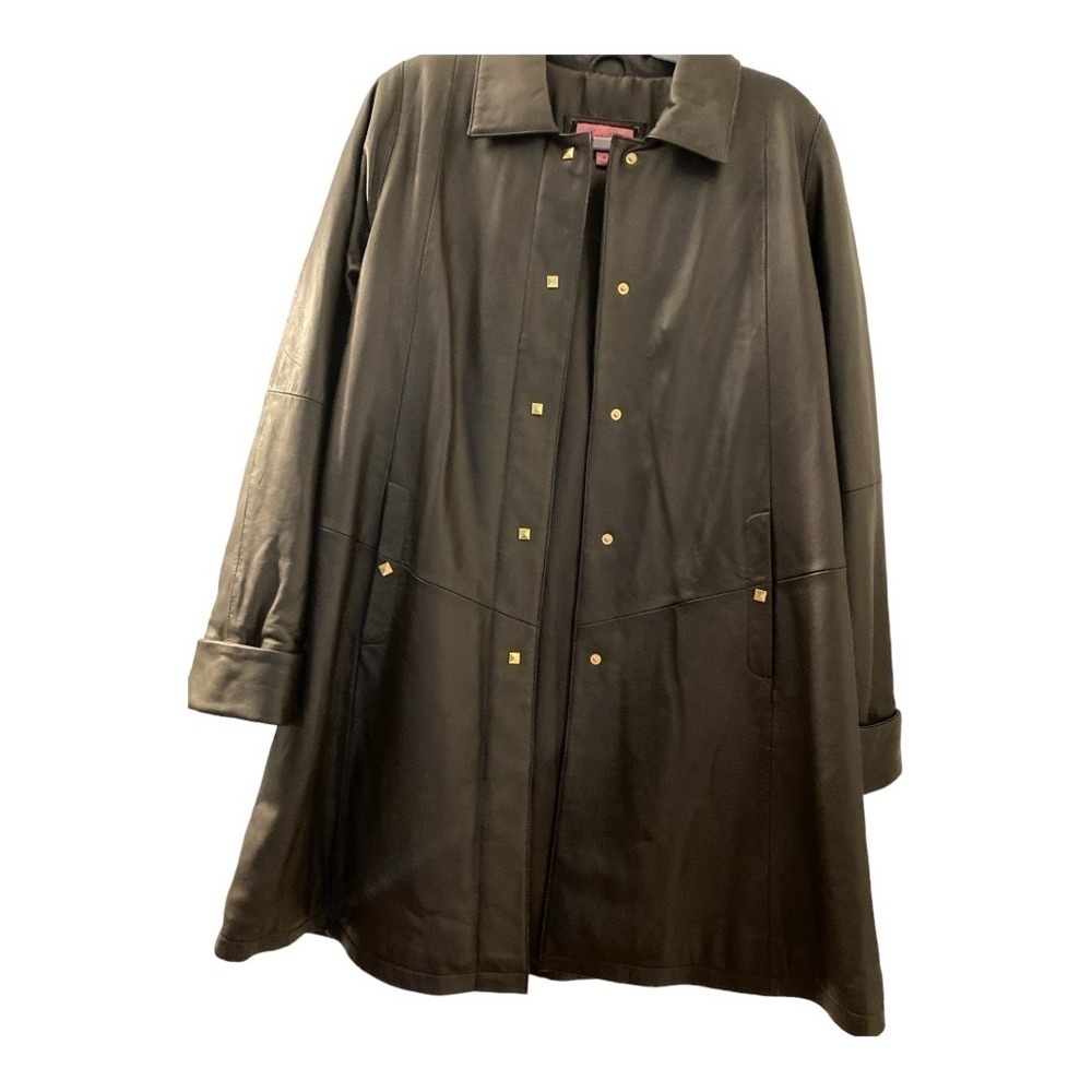 EXCELLED Leather coat. Vintage.Midi, Medium. rich brown. Excelled Collection